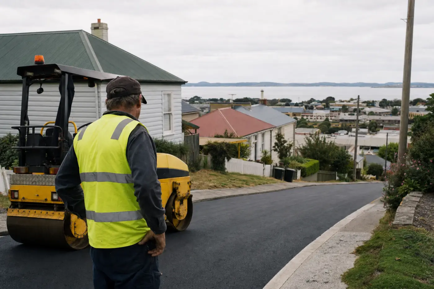 Asphalt work in Devonport Tasmania